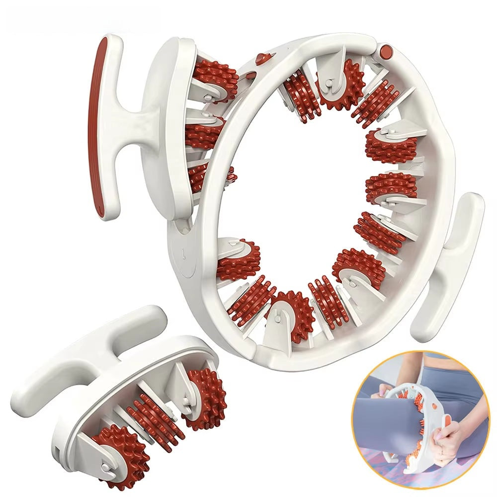 Rouleau de masseur des jambes manuelles pour le soulagement de la douleur musculaire et la mise en forme du corps - Massage des tissus profonds pour le cou, les épaules, le dos, les bras et les jambes