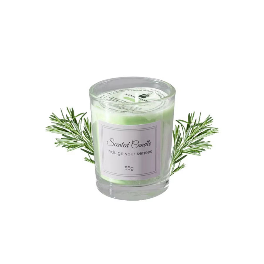 Bougie d'aromathérapie en verre, fait à la main, cire de soja, sans fumée