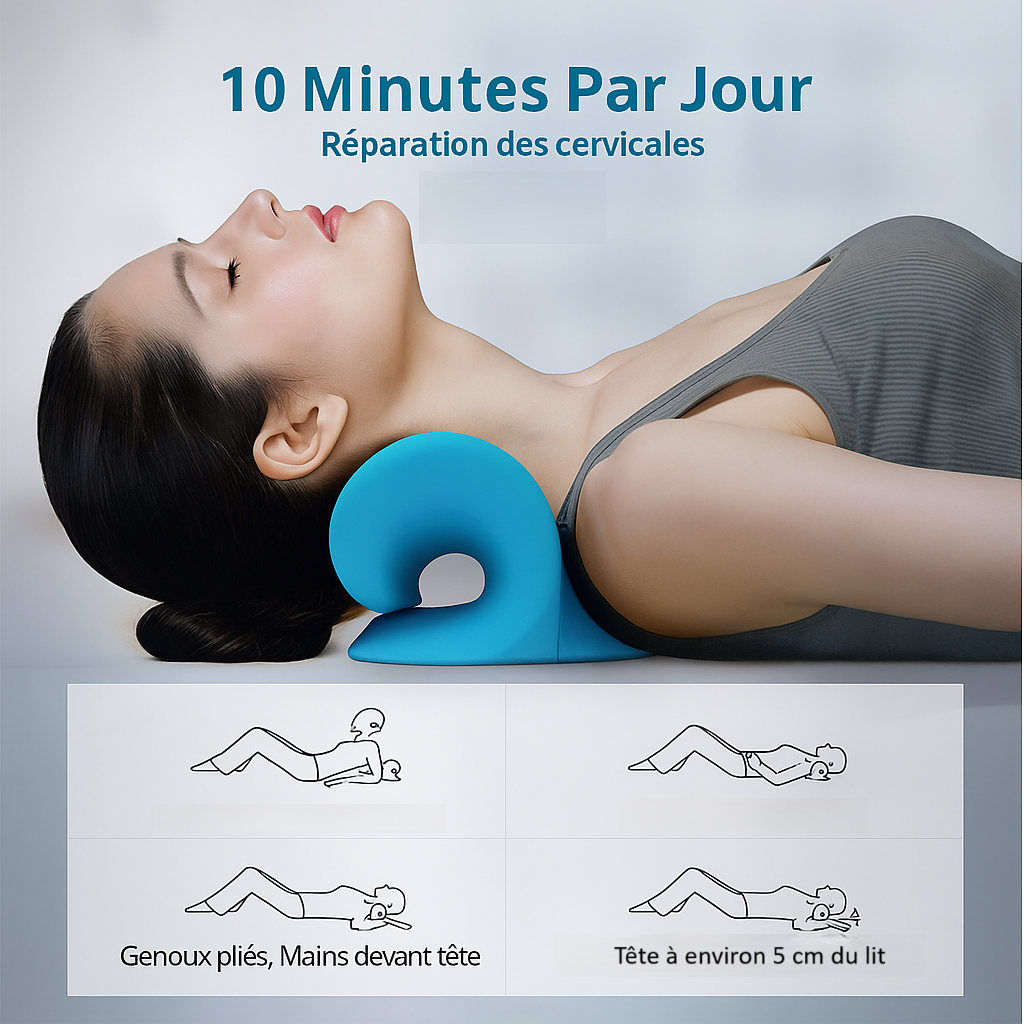 🌙 Oreiller de Relaxation Cervicale ZenAlign – Alignement & Détente