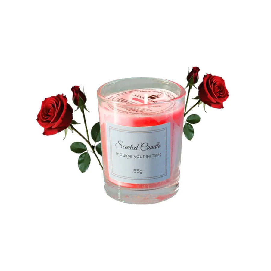 Bougie d'aromathérapie en verre, fait à la main, cire de soja, sans fumée