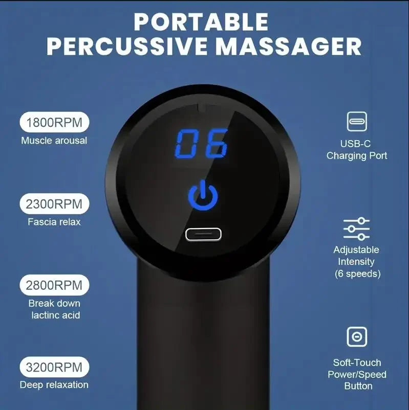 Mini Pistolet de Massage Musculaire Portable – Soulagez vos tensions en un instant !