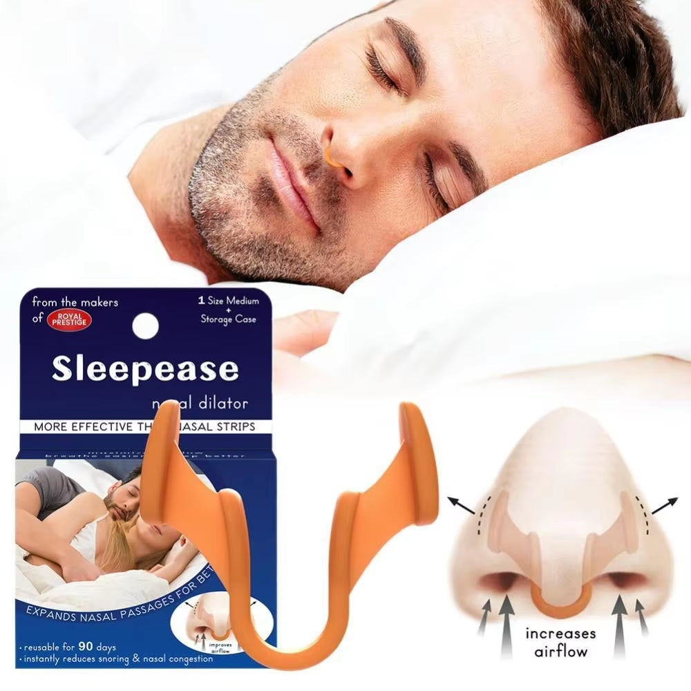1 pince-nez en silicone anti-ronflement, dilatateur nasal, aide à arrêter le ronflement, facilite la respiration, améliore le sommeil et la rhinite